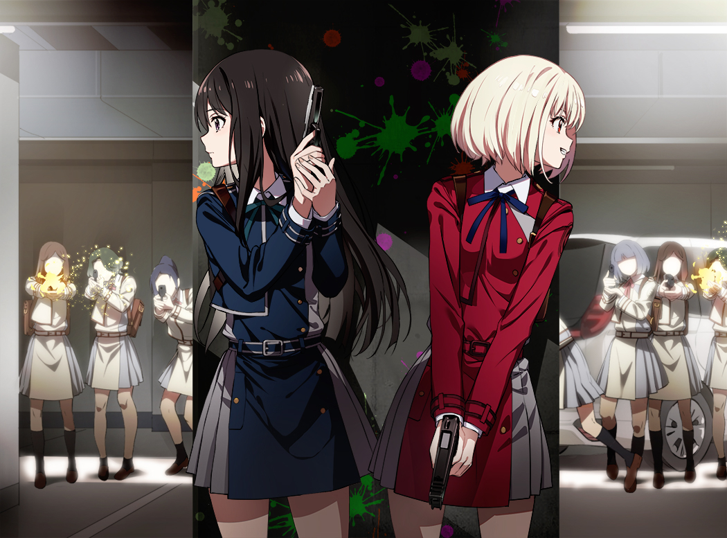 This is a pixiv picture whose title is vs3rdリコリス.