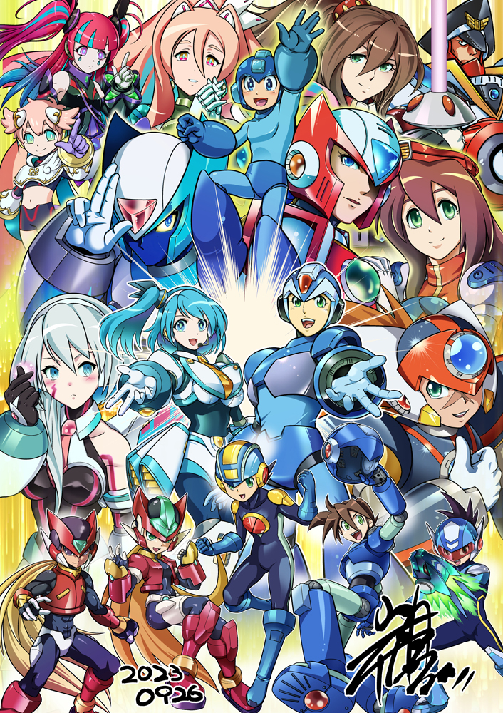 This is a pixiv picture whose title is ロックマンXDiVE感謝イラスト.