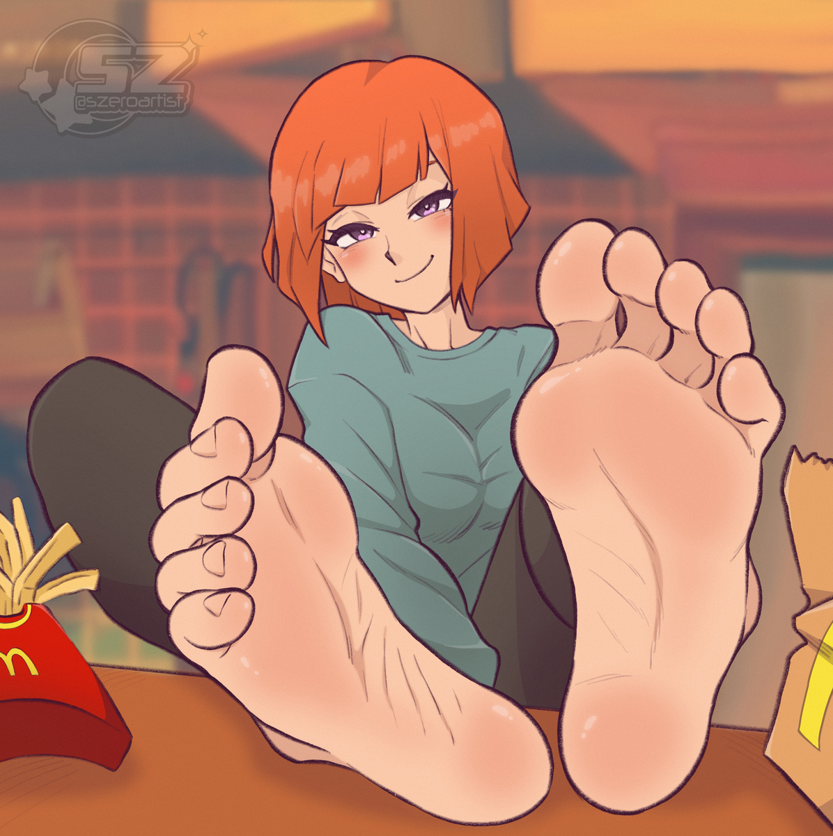 This is a pixiv picture whose title is Milfdonalds.