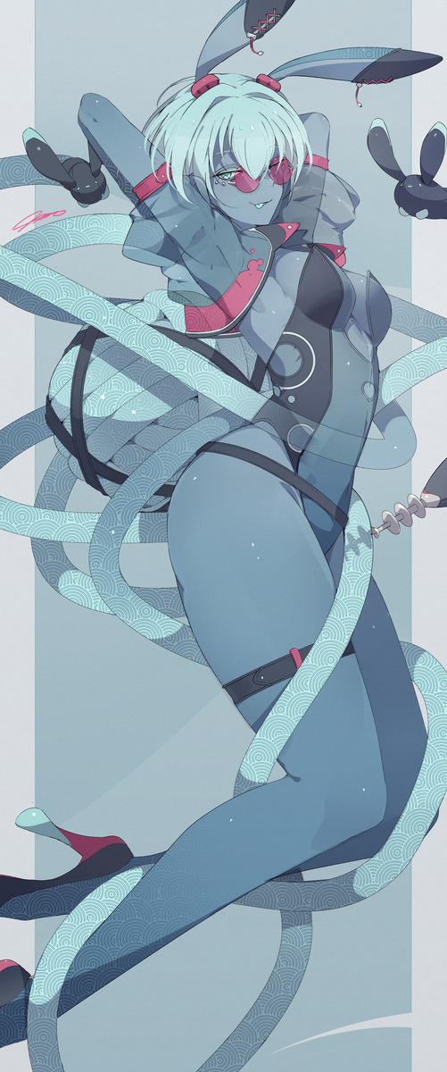 This is a pixiv picture whose title is bunny.