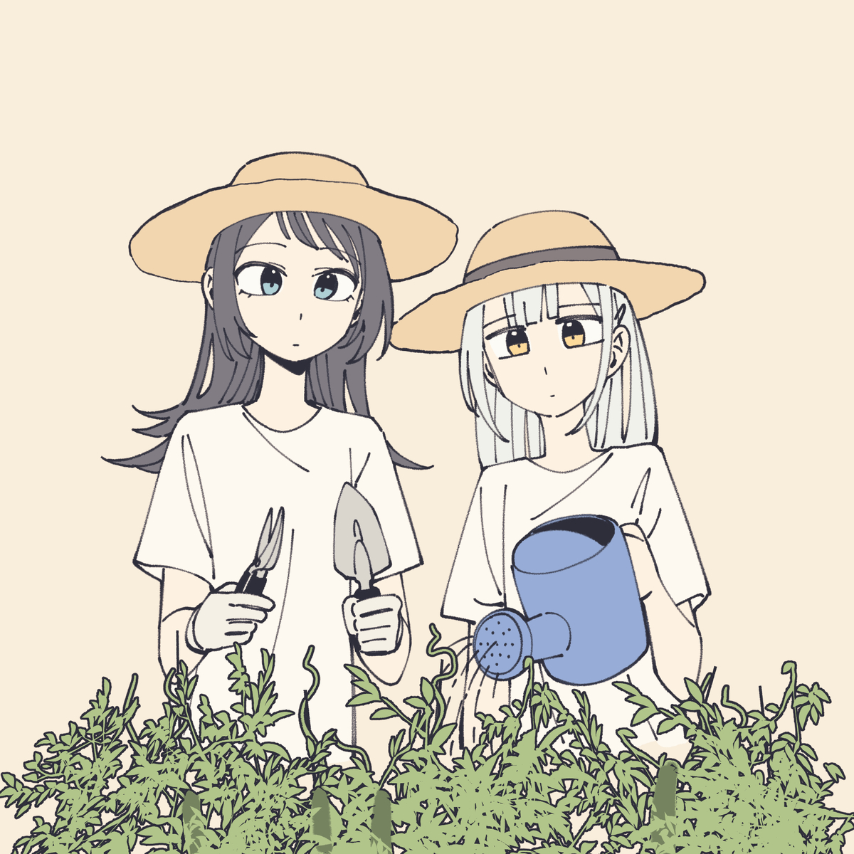 This is a pixiv picture whose title is 오이농사.