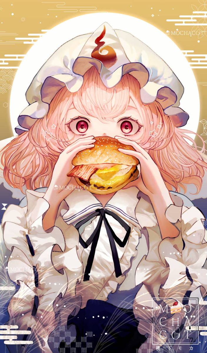 This is a pixiv picture whose title is 月より🍔.