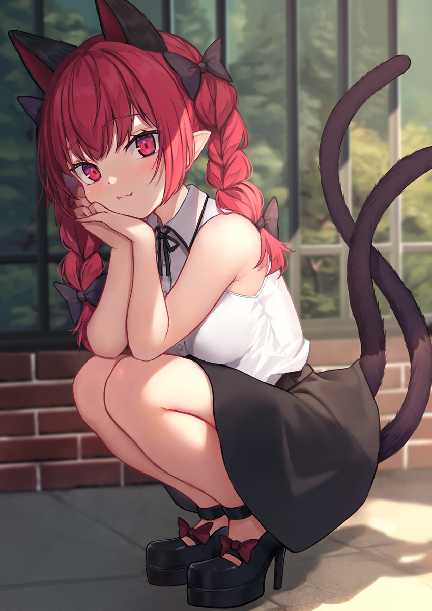 This is a pixiv picture whose title is ノースリーブおりんりん🐈.