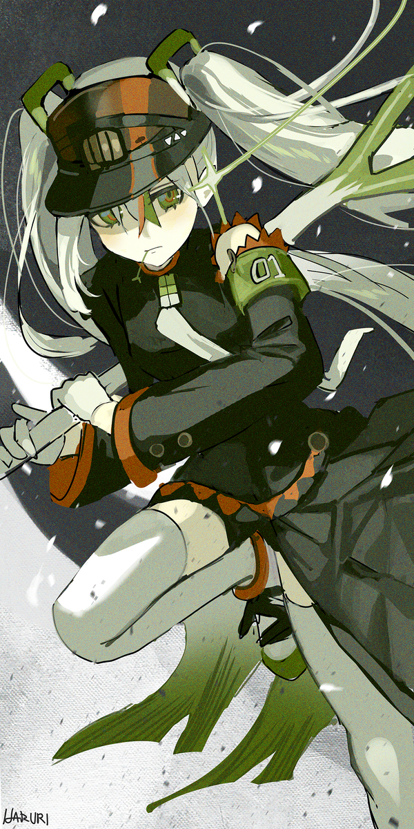 This is a pixiv picture whose title is 35日目 初音ミク（かくとう）.