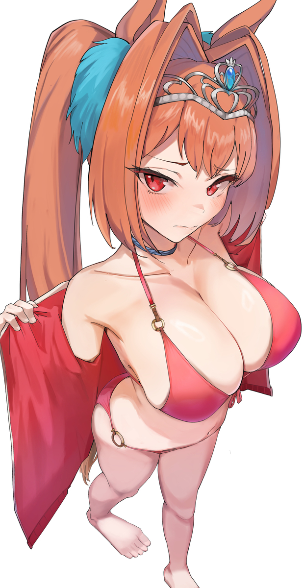 This is a pixiv picture whose title is 水着ダイワスカーレット.