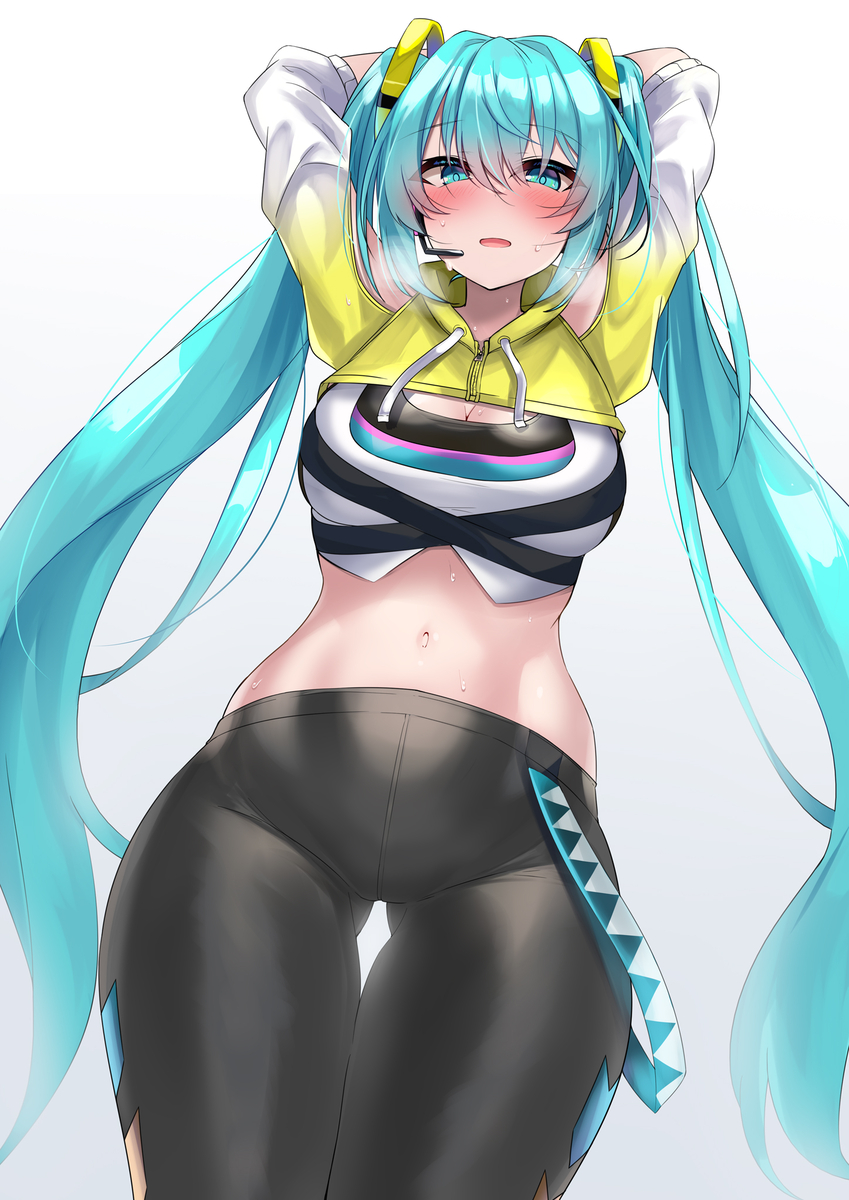 This is a pixiv picture whose title is いっしょにエクササイズミクさん.
