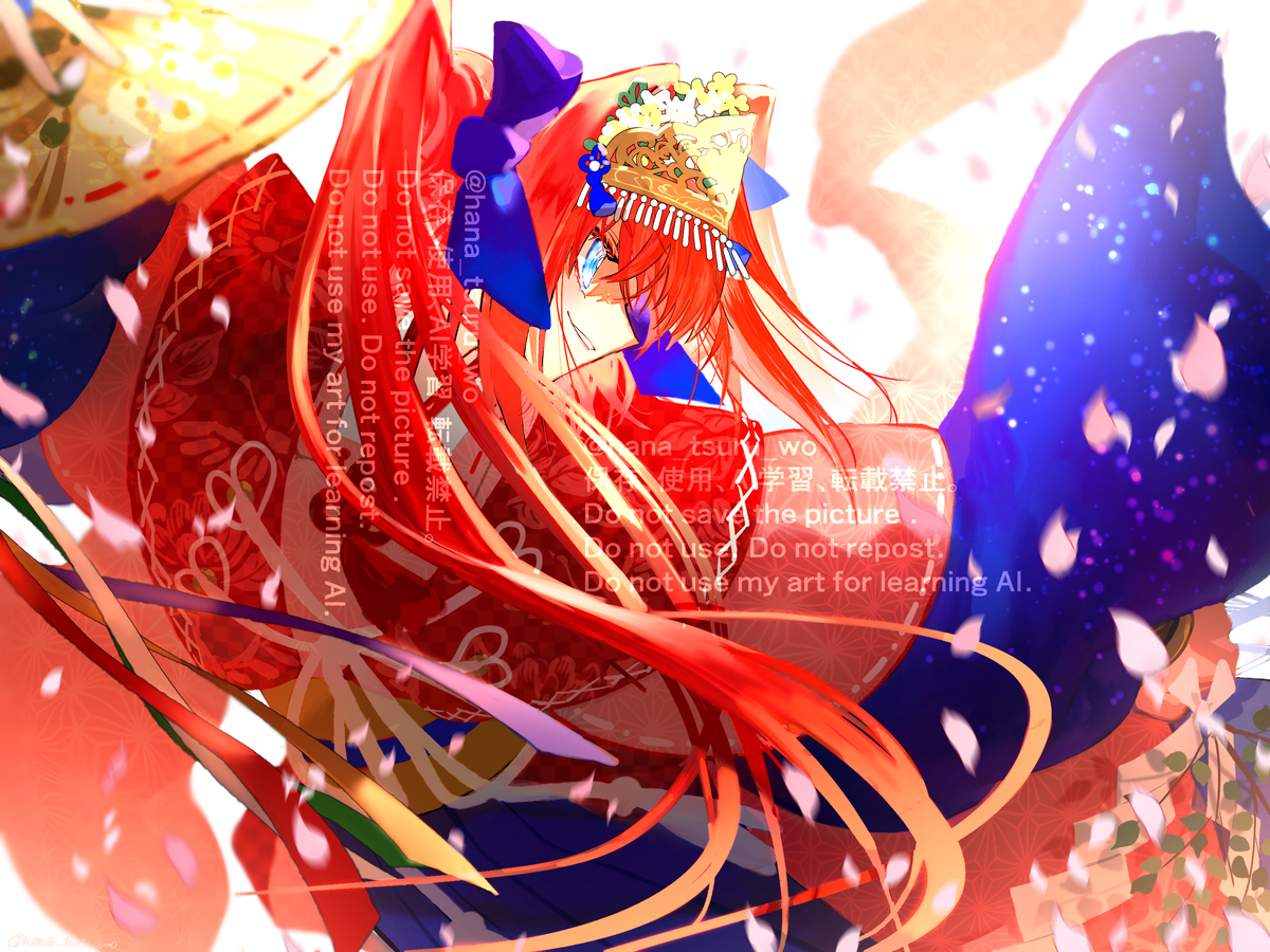 This is a pixiv picture whose title is 【skeb】赤毛さんと神楽舞.