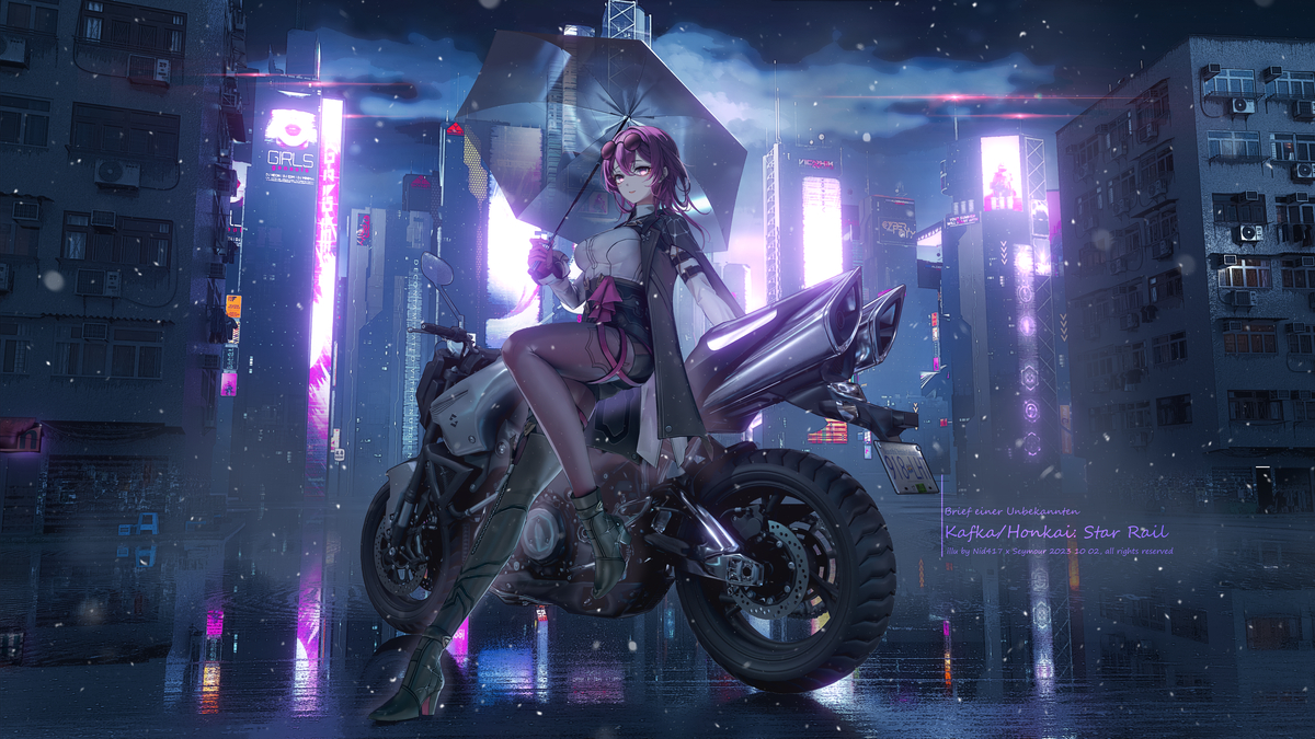 This is a pixiv picture whose title is 卡芙卡.