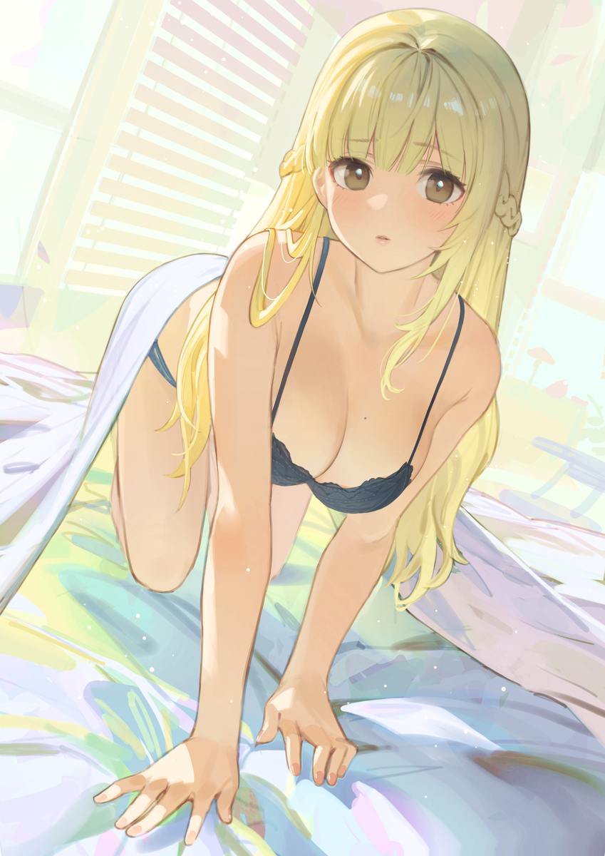 This is a pixiv picture whose title is 恥ずかしがる女の子が好き #5.