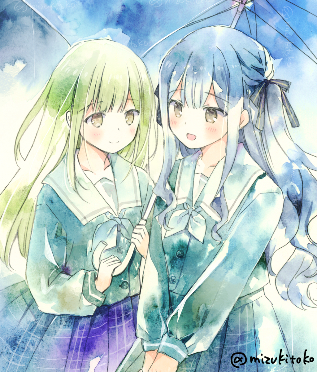 This is a pixiv picture whose title is 雨ですの？！.