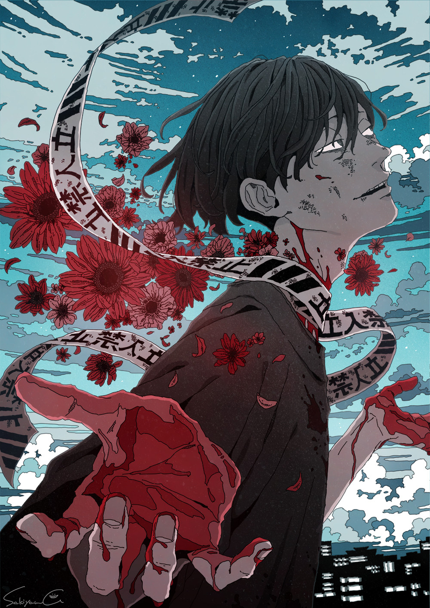 This is a pixiv picture whose title is 逃亡者.