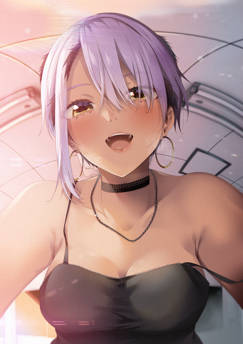 This is a pixiv picture whose title is 「触ってみたい？」.