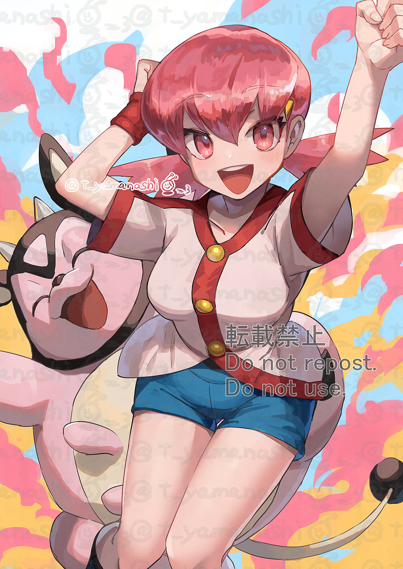 This is a pixiv picture whose title is ポケットモンスターHGSS　アカネ　ミルタンク.