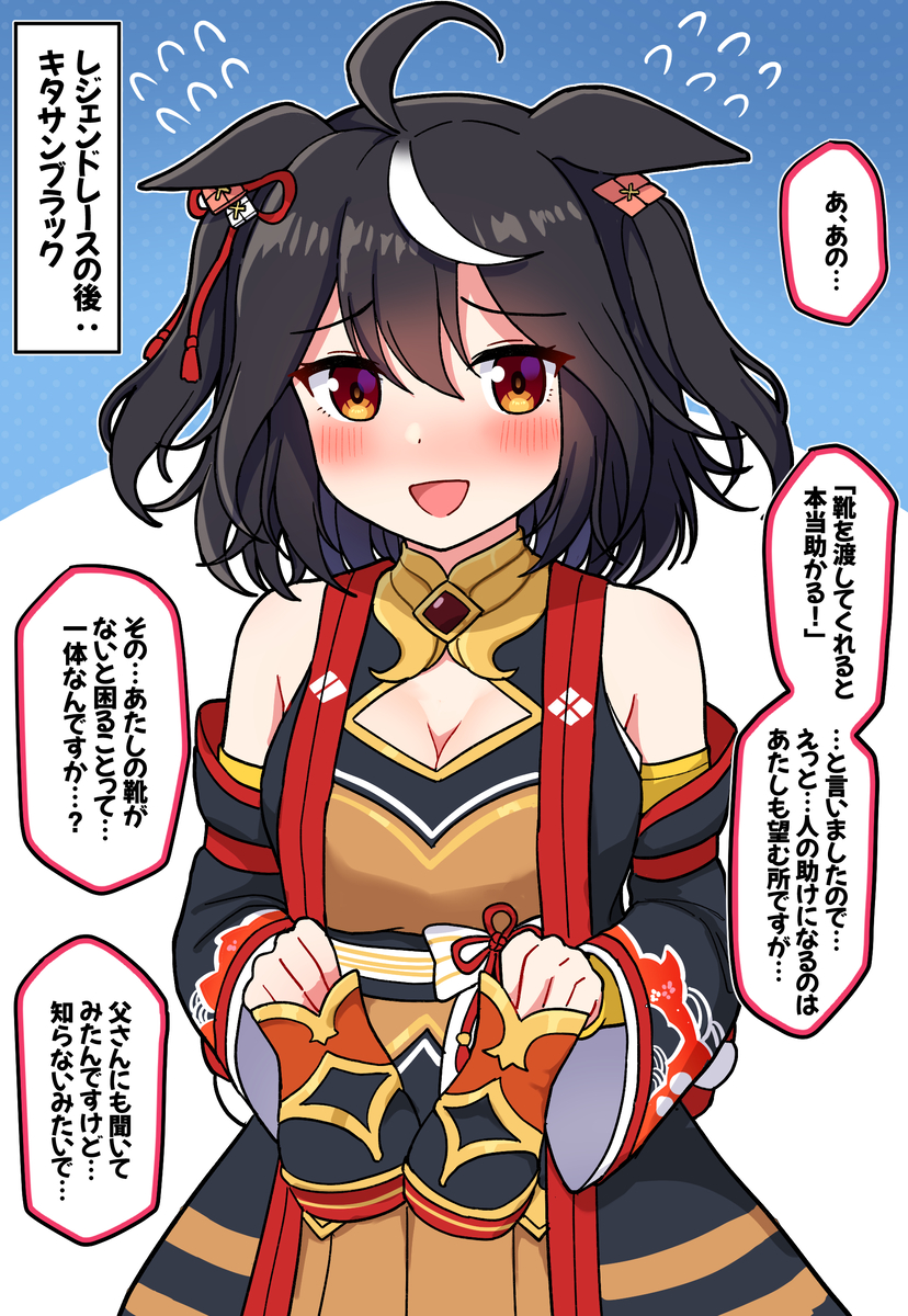 This is a pixiv picture whose title is レジェンドレースの後：キタサンブラック.