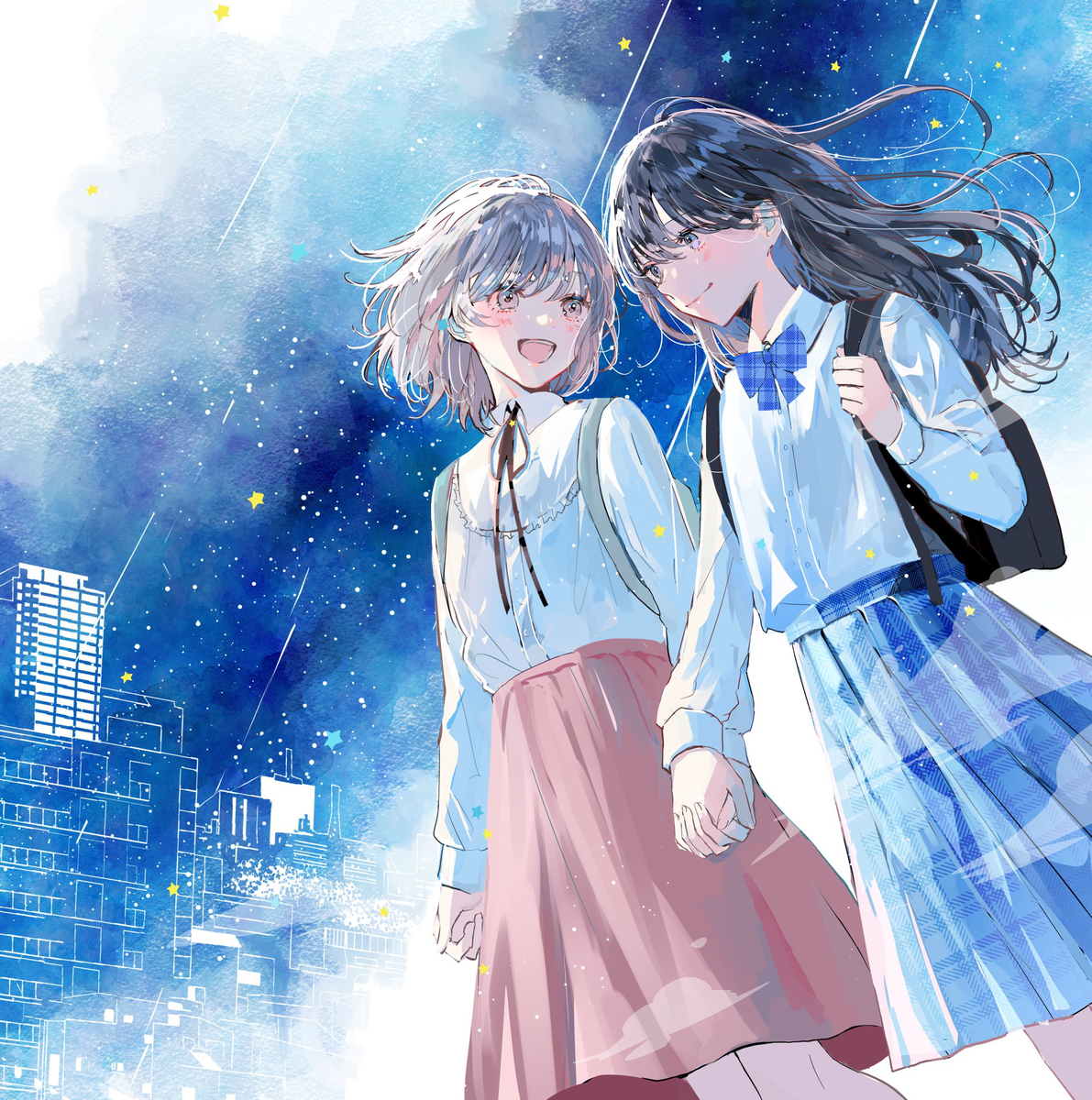This is a pixiv picture whose title is 9時半までのシンデレラ.
