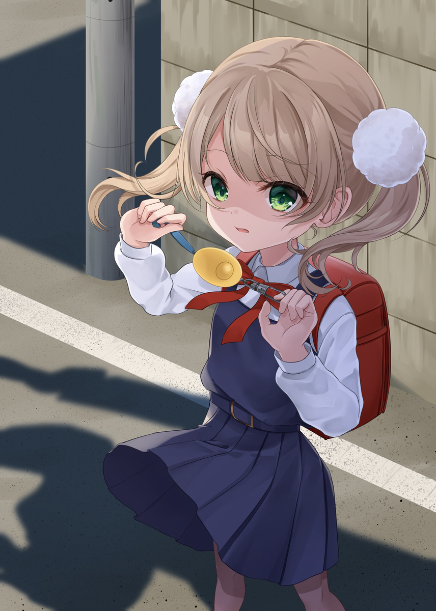 This is a pixiv picture whose title is 「いいんですか？鳴らしちゃいますよ？」.