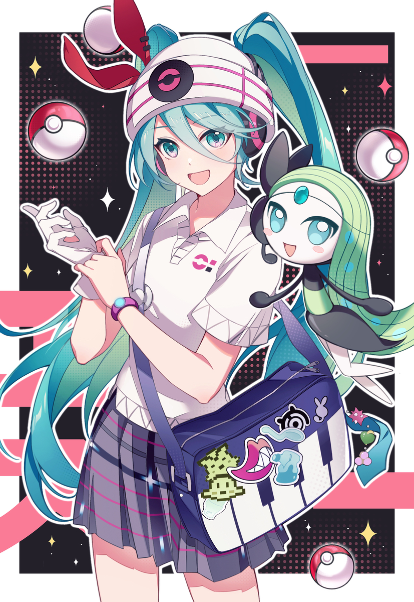 This is a pixiv picture whose title is ポケミク1.