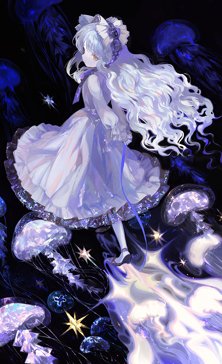 This is a pixiv picture whose title is jellyfish.