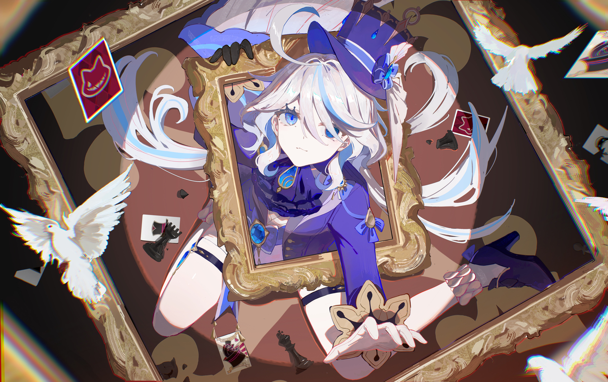 This is a pixiv picture whose title is 戏剧性.