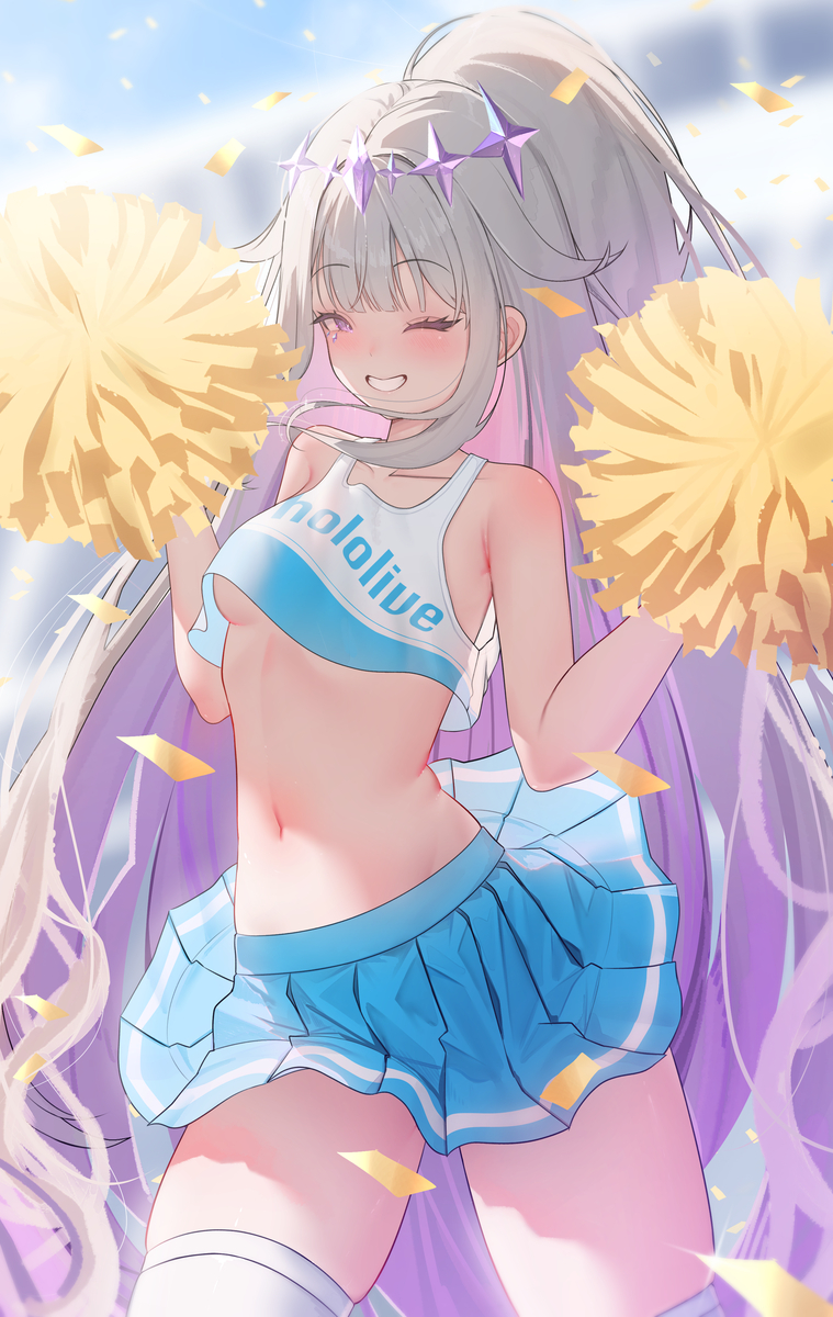 This is a pixiv picture whose title is Cheerleader Bijou.