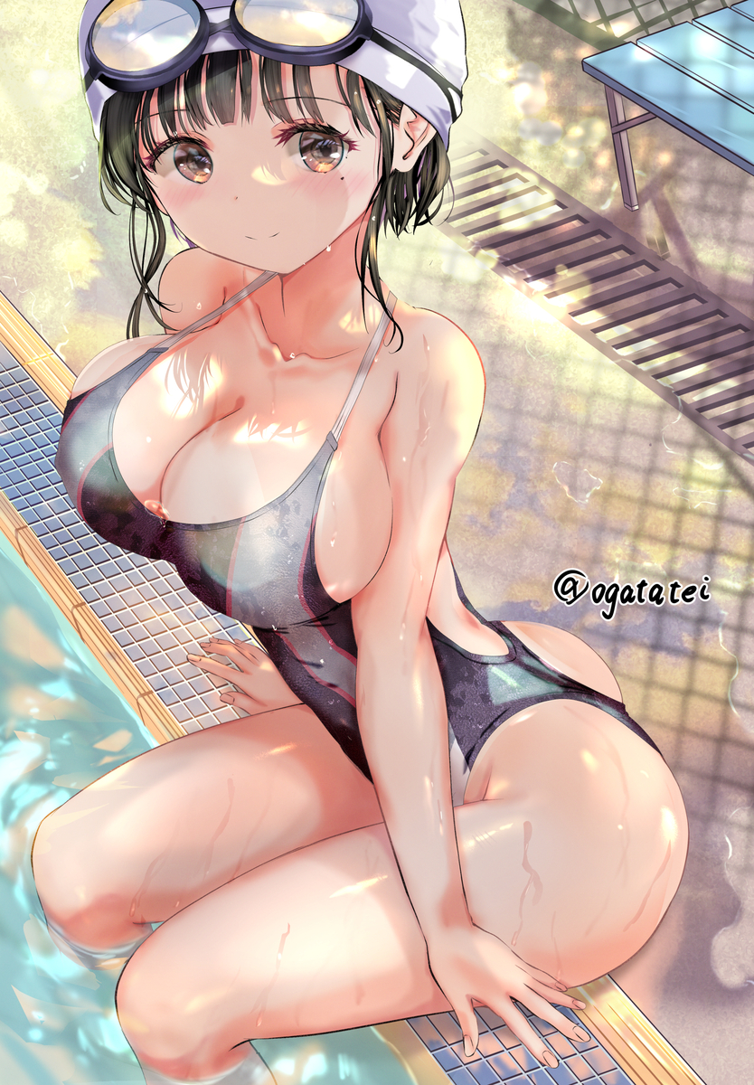 This is a pixiv picture whose title is 夏の終わりと水泳部コーチさん.