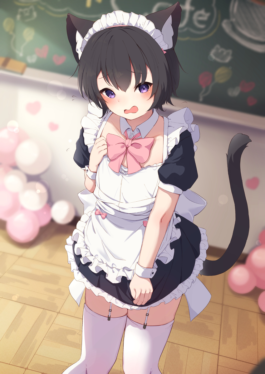 This is a pixiv picture whose title is ケモミミメイドカフェ.