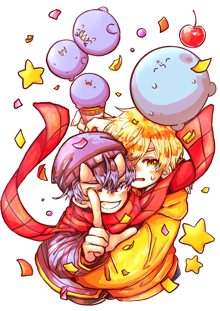 This is a pixiv picture whose title is アイスクリームにさくらんぼを添えて.