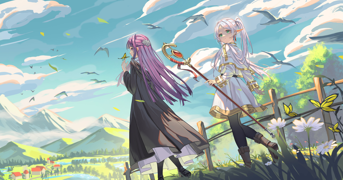 This is a pixiv picture whose title is 旅途.