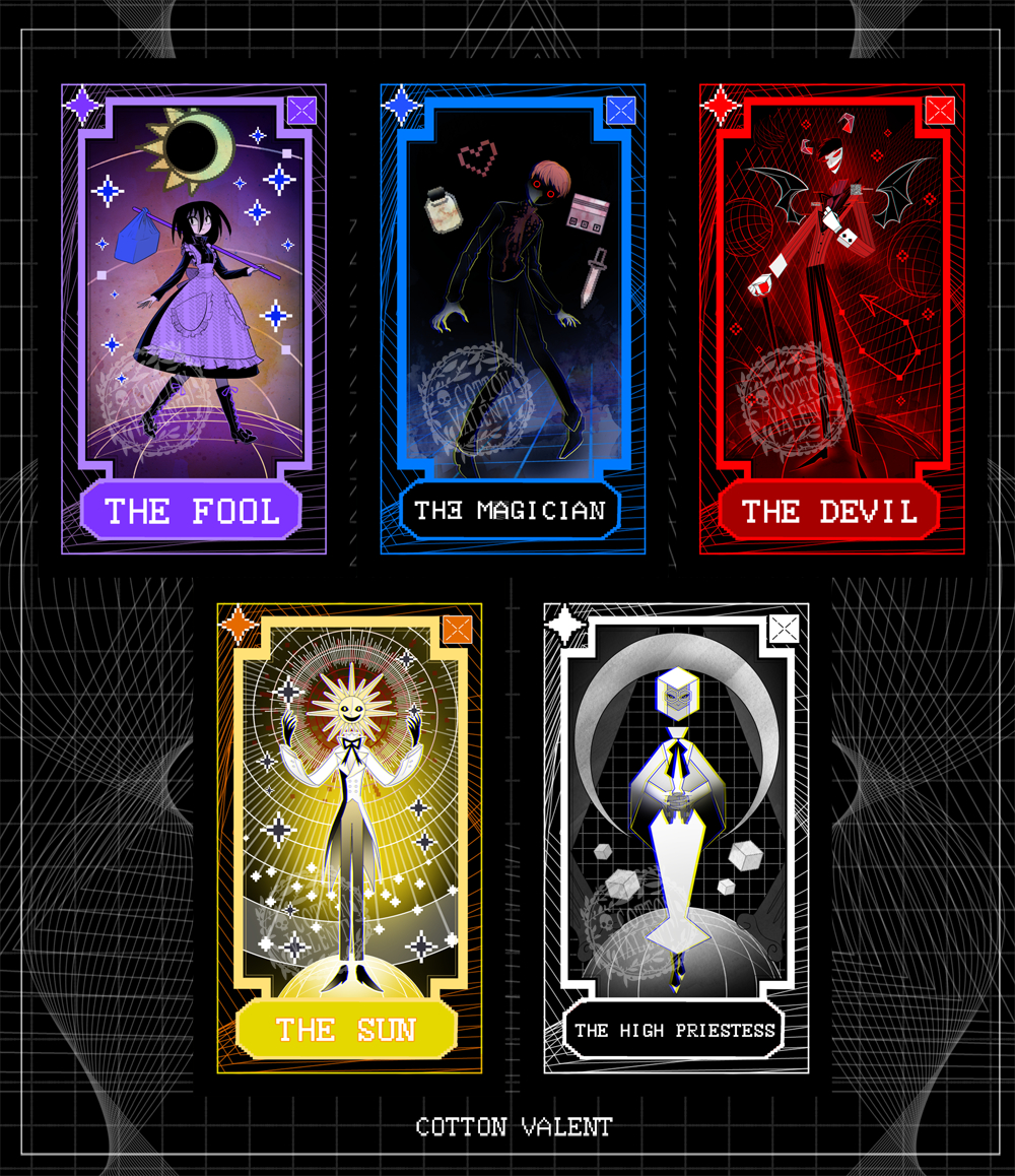 This is a pixiv picture whose title is Glitch - Tarot Codes.