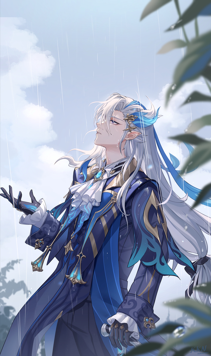 This is a pixiv picture whose title is 水龍、水龍、泣かないで.