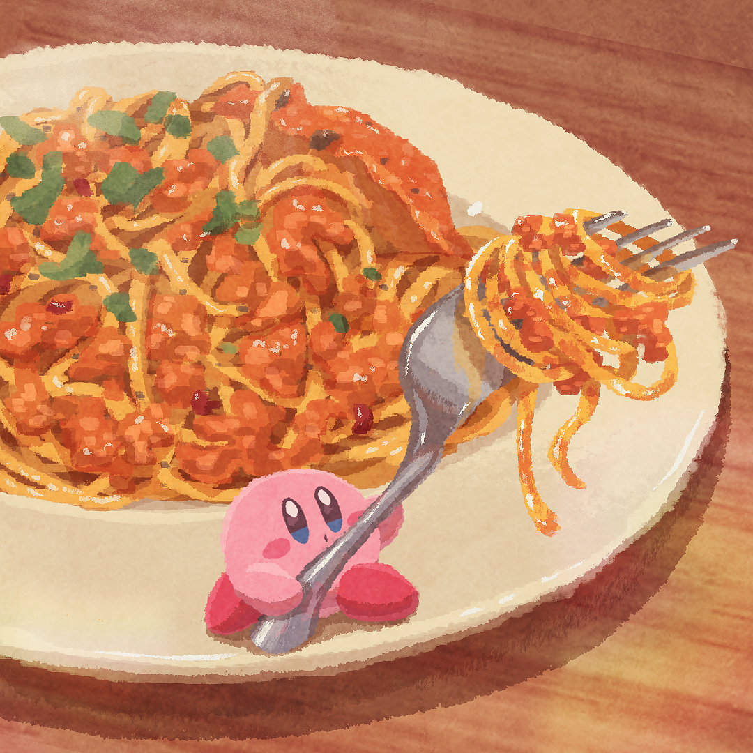 This is a pixiv picture whose title is パスタ巻いて.