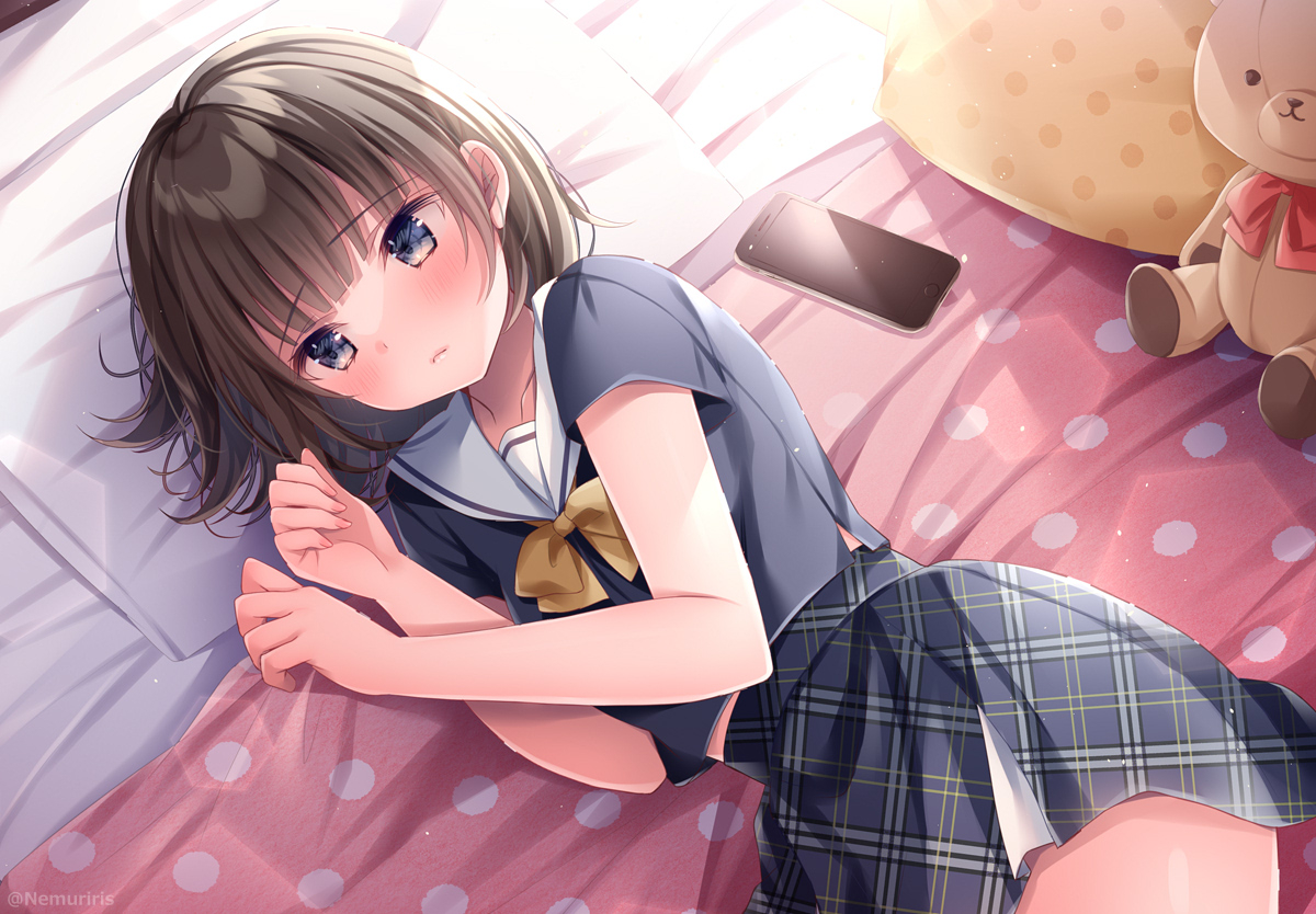 This is a pixiv picture whose title is 『もっと素直になりたいのに…』.