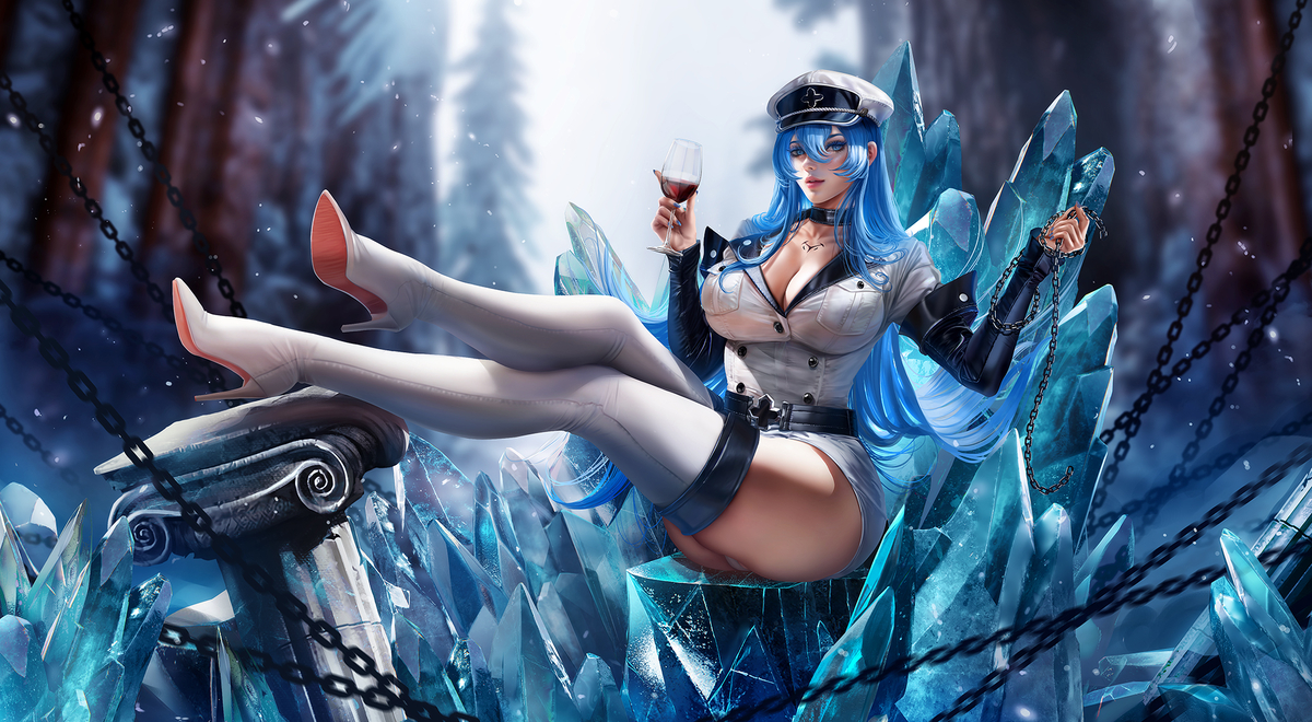 This is a pixiv picture whose title is Esdeath - Akame ga Kill!.