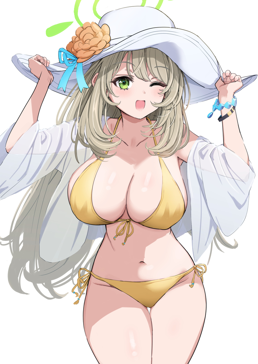 This is a pixiv picture whose title is 水着ノノミ.