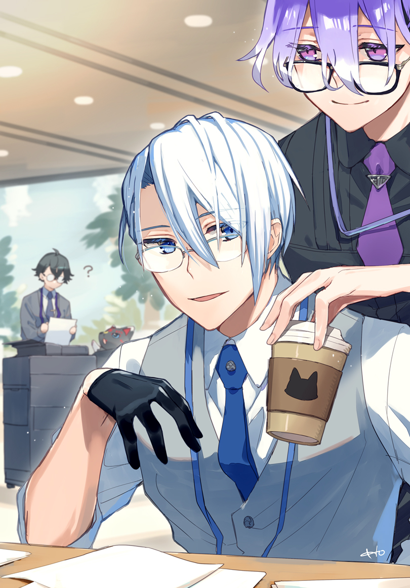 This is a pixiv picture whose title is 眼鏡政府刀.