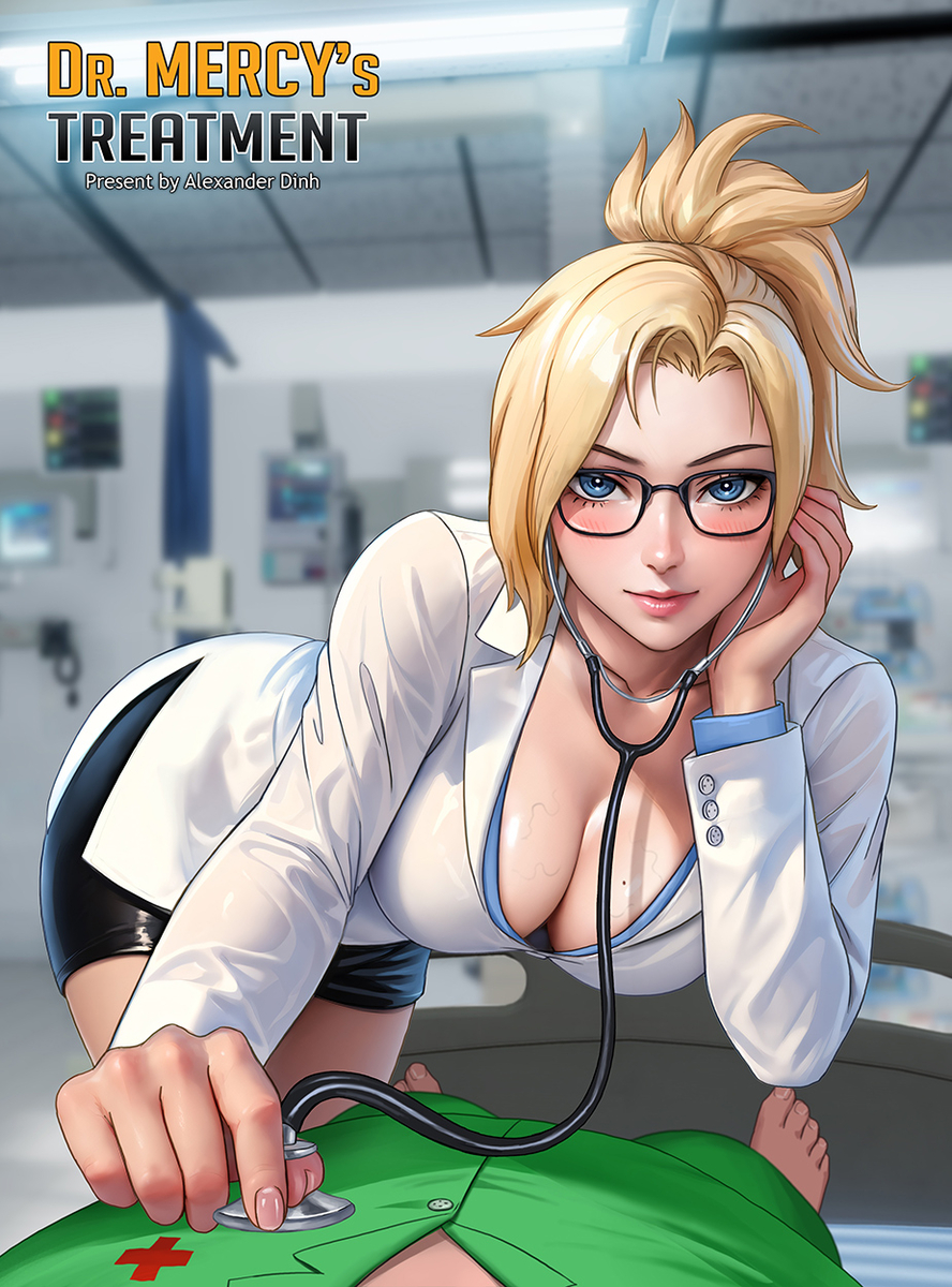 This is a pixiv picture whose title is Dr Mercy's treatment.