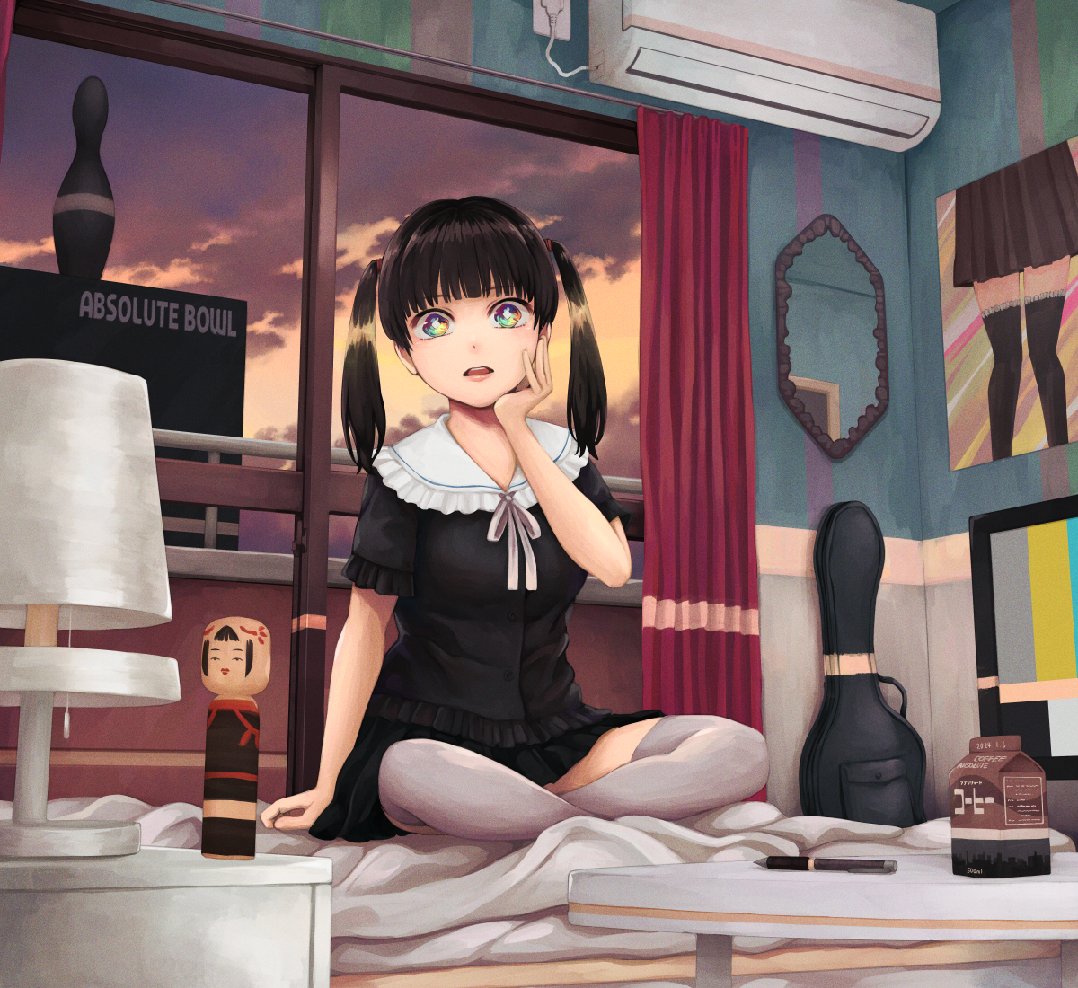 This is a pixiv picture whose title is 絶対ばっかの世の中で.