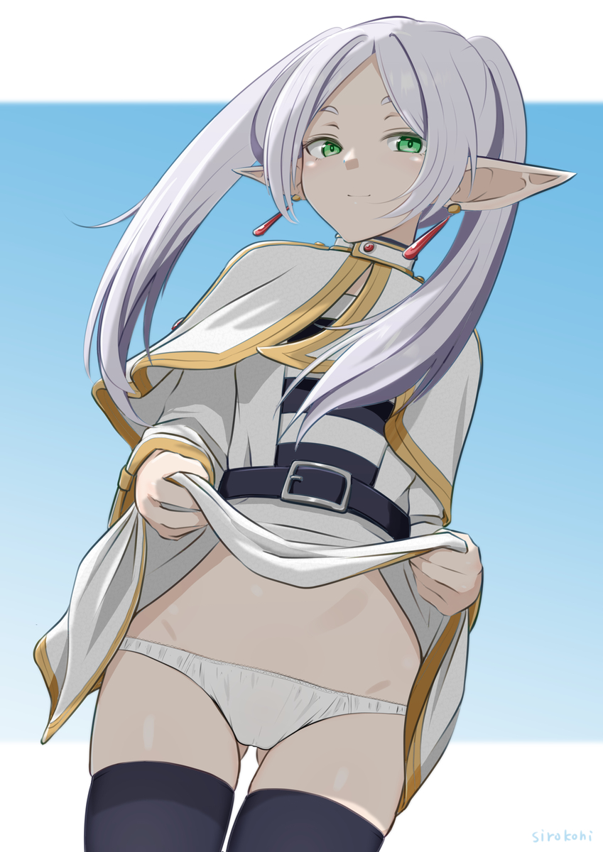 This is a pixiv picture whose title is たくし上げのフリーレン.
