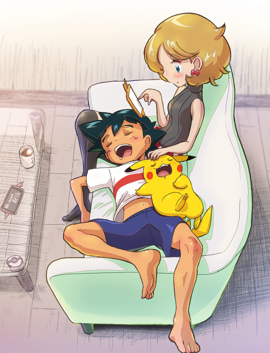 This is a pixiv picture whose title is 何気ない休日［アニポケ］.