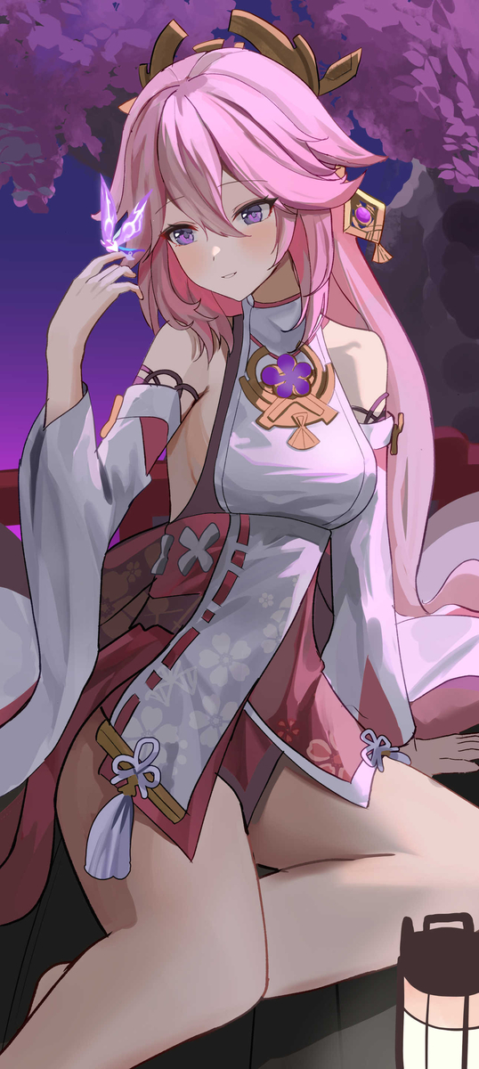 This is a pixiv picture whose title is 八重神子.