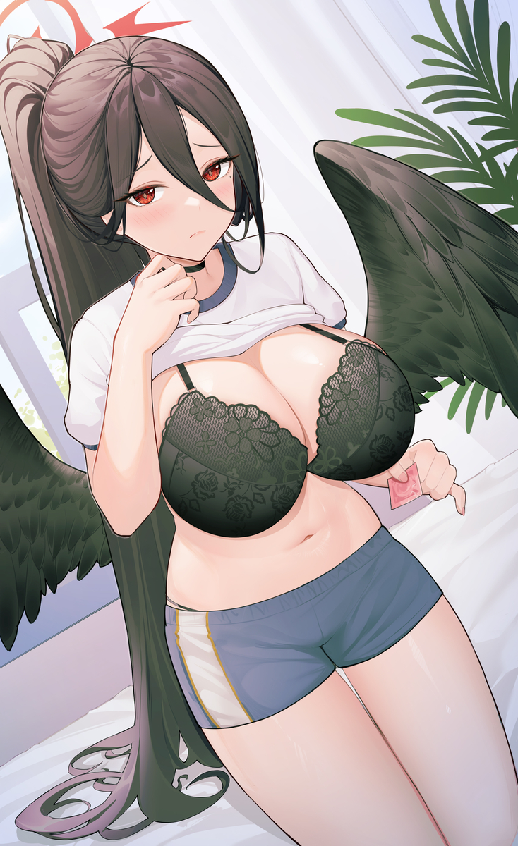 This is a pixiv picture whose title is 羽川ハスミ.
