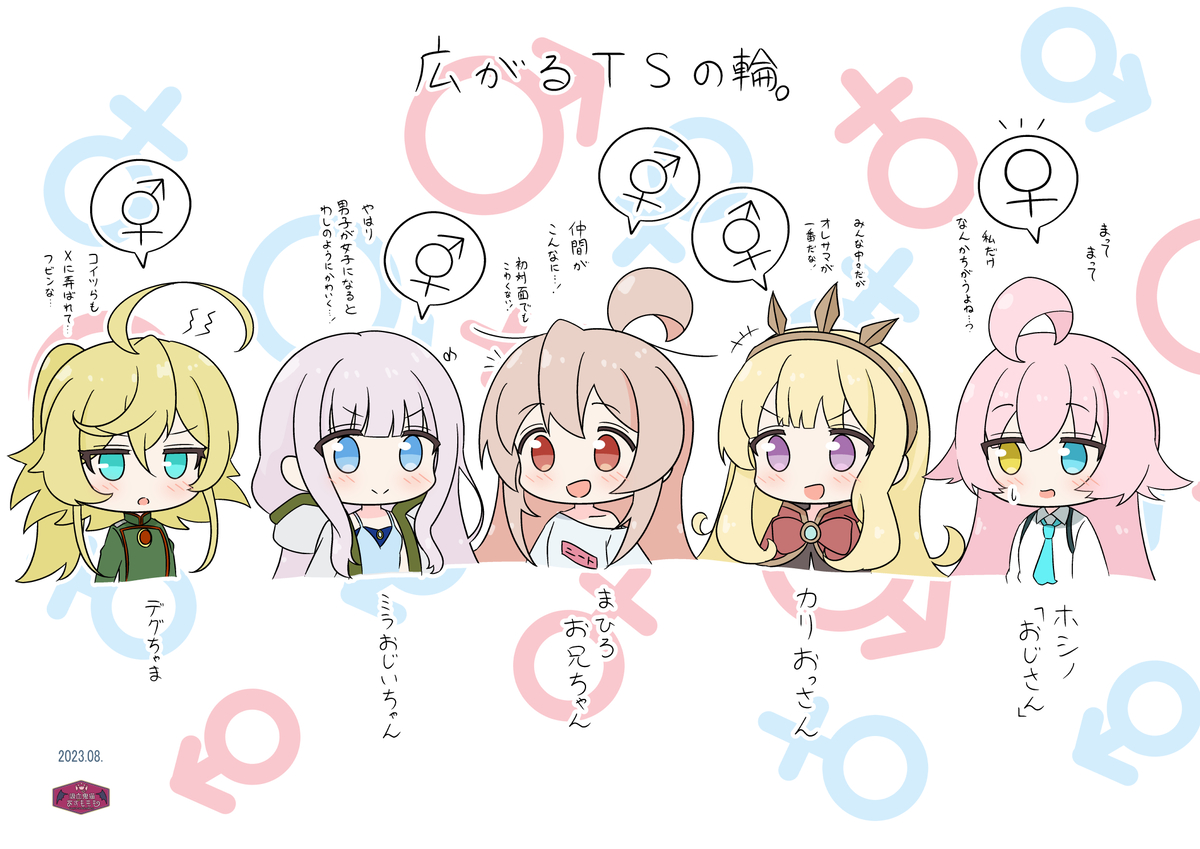 This is a pixiv picture whose title is TS幼女たちの集い.