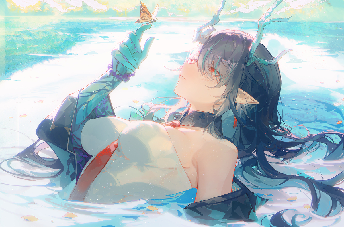 This is a pixiv picture whose title is 五花池.