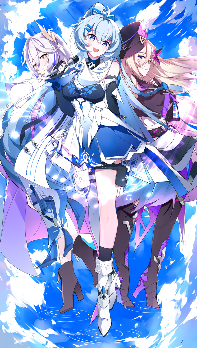 This is a pixiv picture whose title is 天空流音.