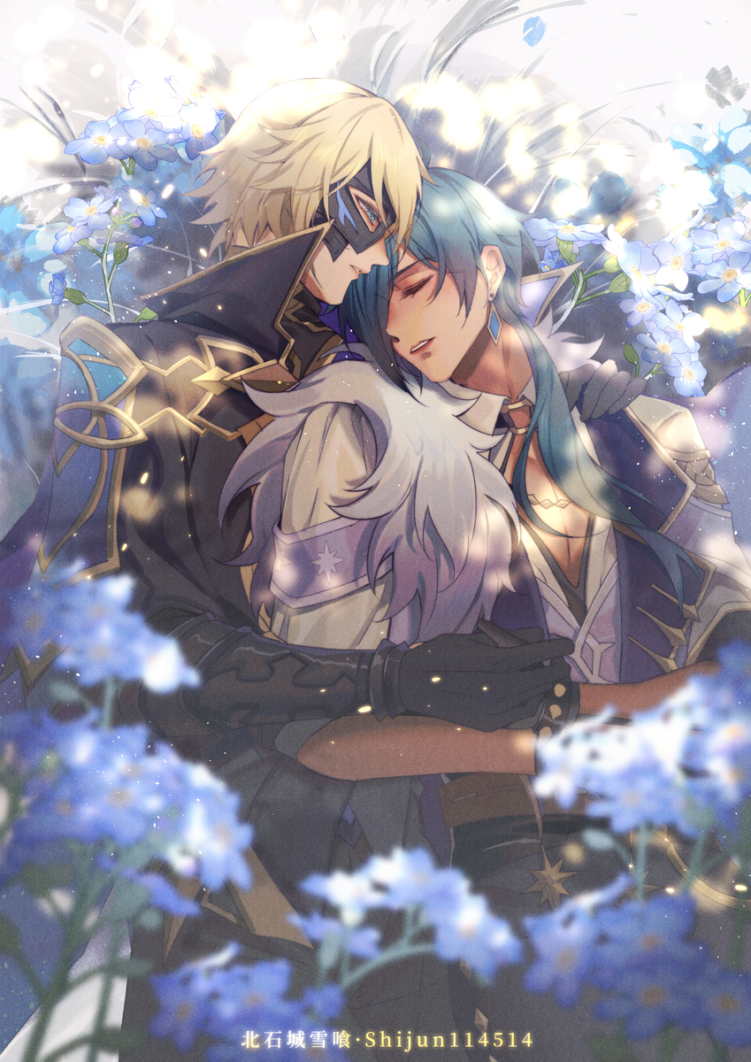 This is a pixiv picture whose title is Forget me not.