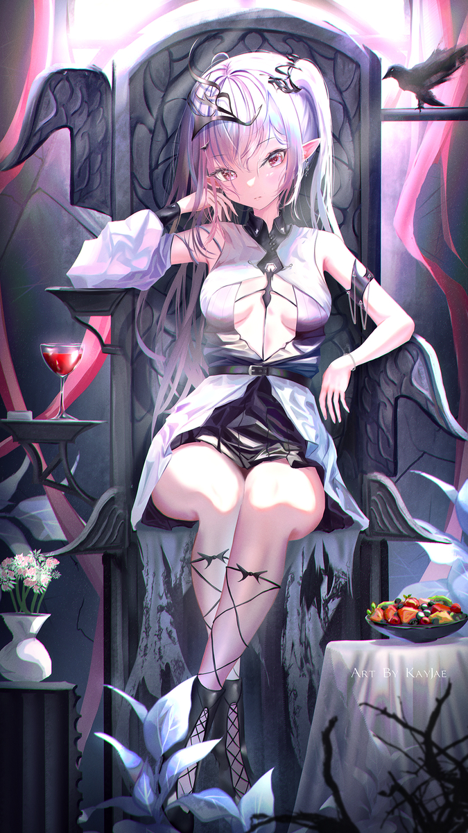 This is a pixiv picture whose title is 🐦‍⬛.