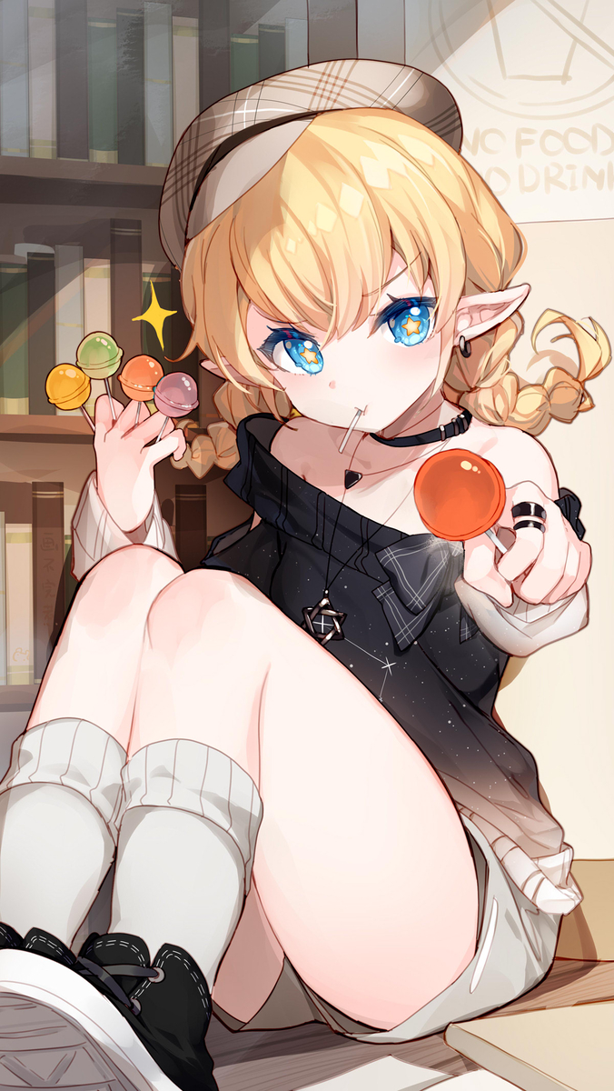 This is a pixiv picture whose title is 🍭.