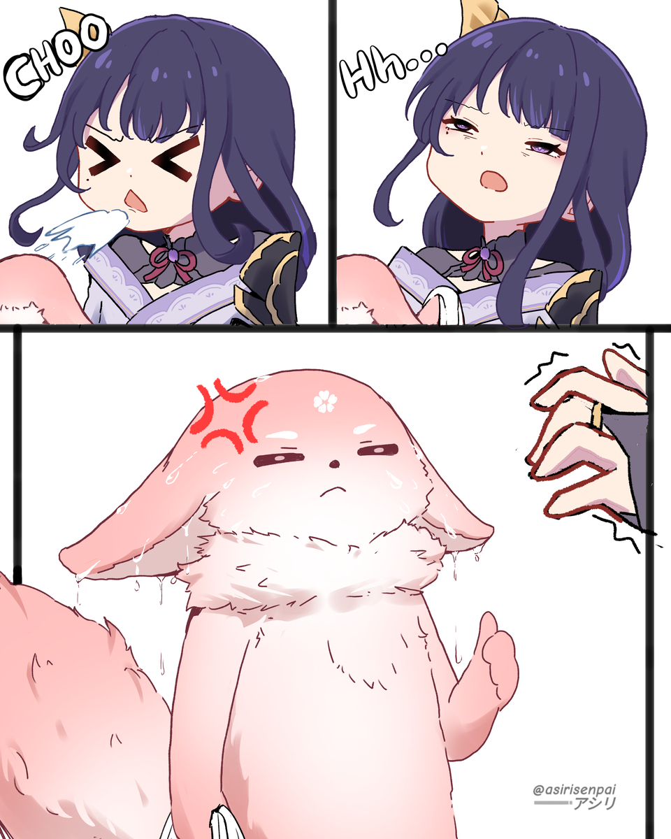 This is a pixiv picture whose title is Ei sneeze.