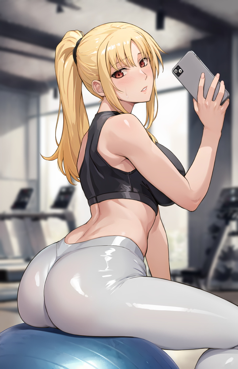 This is a pixiv picture whose title is フェイトバランスボール尻.