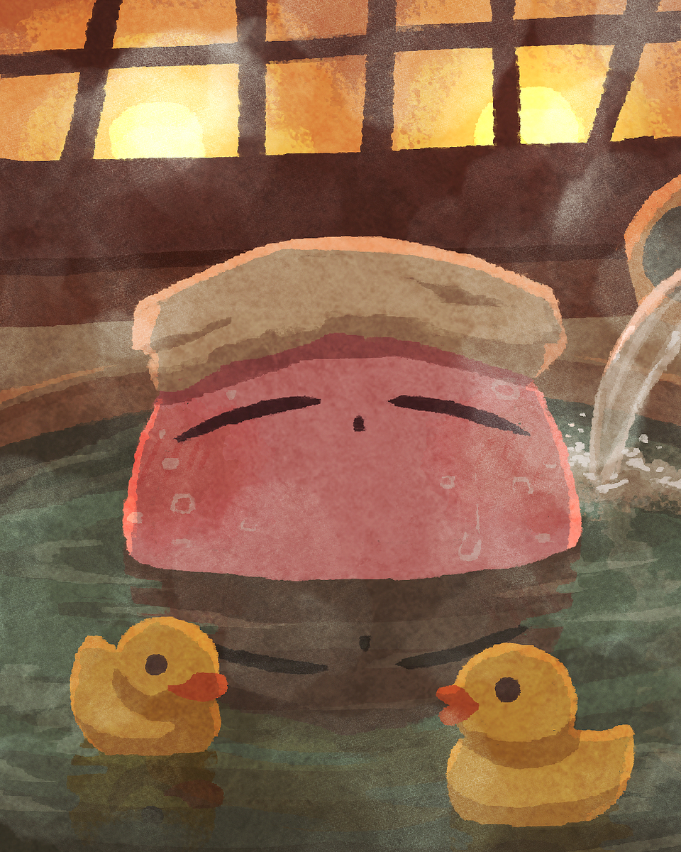 This is a pixiv picture whose title is 温泉.